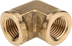 Cerro - 1/4 Female Thread, Brass Industrial Pipe 90° Female Elbow - FNPTF, 1,200 psi - Industrial Tool & Supply