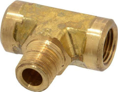 Cerro - 1/8 Male Thread x 1/8 Female Thread, Brass Industrial Pipe Male Branch Tee - MNPTF x FNPTF, 1,200 psi - Industrial Tool & Supply