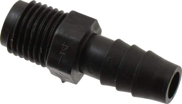 NewAge Industries - 3/8" Barb, 1/4 NPT, Multiple Barbed Tube Connector - Polyethylene, Male - Industrial Tool & Supply