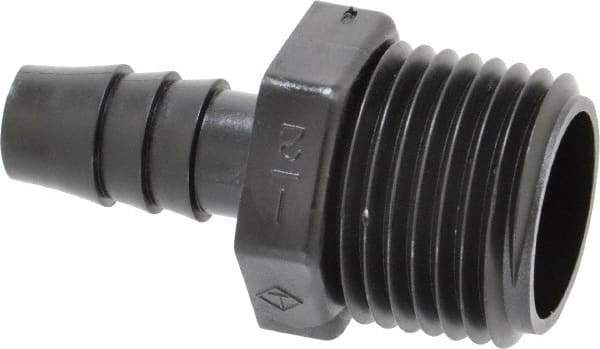 NewAge Industries - 3/8" Barb, 1/2 NPT, Multiple Barbed Tube Connector - Polyethylene, Male - Industrial Tool & Supply