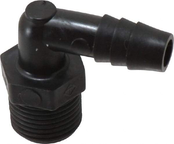 NewAge Industries - 3/8" Barb, 3/8 NPT, Multiple Barbed Tube Elbow - Polyethylene, Male - Industrial Tool & Supply