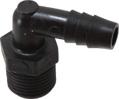 NewAge Industries - 3/8" Barb, 3/8 NPT, Multiple Barbed Tube Elbow - Polyethylene, Male - Industrial Tool & Supply