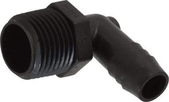 NewAge Industries - 1/2" Barb, 1/2 NPT, Multiple Barbed Tube Elbow - Polyethylene, Male - Industrial Tool & Supply