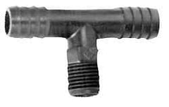 NewAge Industries - 3/8" Barb, 1/2 NPT, Multiple Barbed Tube Tee - Polyethylene, Male - Industrial Tool & Supply