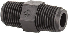 NewAge Industries - Polyethylene Threaded Tube Hex Nipple - 1/8" ID x 1/8" OD - Industrial Tool & Supply
