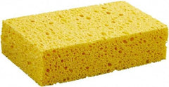 Boardwalk - 6" Long x 3-5/8" Wide x 1" Thick Cleansing Pad - Non-Abrasive, Yellow - Industrial Tool & Supply