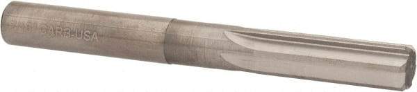 Hertel - 7/16" Solid Carbide 6 Flute Chucking Reamer - Straight Flute, Straight Shank, 1-3/8" Flute Length, 4" OAL - Industrial Tool & Supply