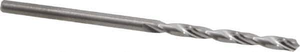 Hertel - #45 118° Solid Carbide Jobber Drill - Bright Finish, Right Hand Cut, Spiral Flute, Straight Shank, 1-3/4" OAL, Standard Point - Industrial Tool & Supply