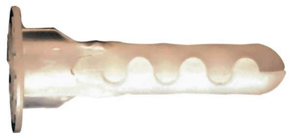 Toggler - 3/16" Diam, 3/16" Drill, 1" OAL, Plug Concrete Anchor - Plastic, Flange Head - Industrial Tool & Supply