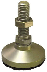 Gibraltar - 1-8 Bolt Thread, Studded Pivotal Stud Mount Leveling Pad & Mount - 2,000 Max Lb Capacity, 4" Base Diam - Industrial Tool & Supply