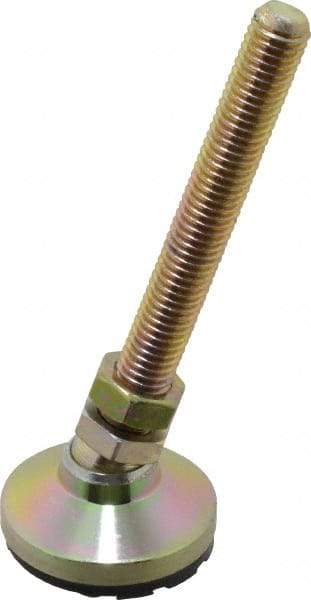 Gibraltar - 1/2-13 Bolt Thread, Studded Pivotal Stud Mount Leveling Pad & Mount - 5,000 Max Lb Capacity, 1-7/8" Base Diam - Industrial Tool & Supply