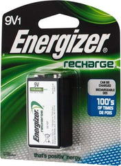 Energizer - Size 9V, NiMH, Standard Battery - 9 Volts, Miniature Snap Terminal - Industrial Tool & Supply