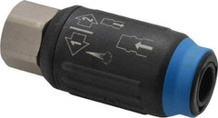 Legris - 3/8 Female NPT Industrial Pneumatic Hose Safety Coupler - Fiber Glass, 1/4" Body Diam - Industrial Tool & Supply
