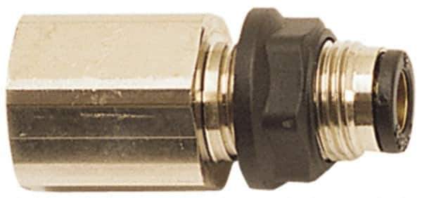 Legris - 4mm Outside Diam, 1/4 BSPP, Brass Push-to-Connect Tube Female Bulkhead - 290 Max psi - Industrial Tool & Supply