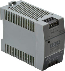 Sola/Hevi-Duty - 100 Watt, 5 Amp, 264 VAC, 375 VDC Input, 5 to 6 VDC Output, DIN Rail Power Supply - Screw Terminal Connection, 1 Output, 1.77 Inch Wide x 3.58 Inch Deep x 2.95 Inch High, Up to 80% Efficiency, 14 to 140°F, Green LED Display - Industrial Tool & Supply