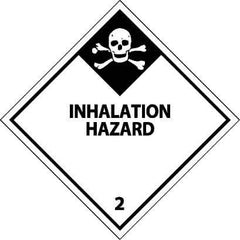 NMC - Inhalation Hazard DOT Shipping Label - 4" High x 4" Wide - Industrial Tool & Supply