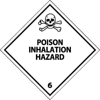 NMC - Poison Inhalation Hazard Shipping Label - 4" High x 4" Wide - Industrial Tool & Supply