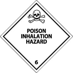 NMC - Poison Inhalation Hazard Shipping Label - 4" High x 4" Wide - Industrial Tool & Supply