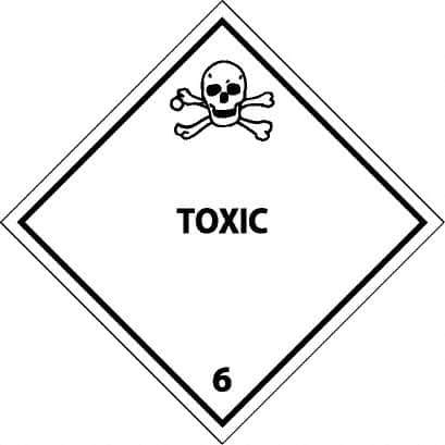 NMC - Toxic DOT Shipping Label - 4" High x 4" Wide - Industrial Tool & Supply