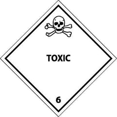NMC - Toxic DOT Shipping Label - 4" High x 4" Wide - Industrial Tool & Supply