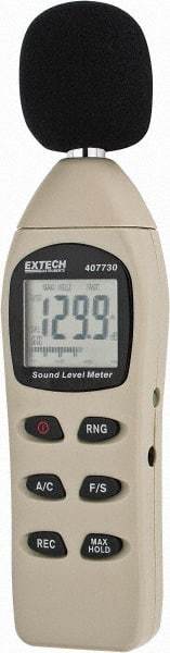Extech - A and C Frequency Weight, LCD Display Sound Meter - 40 to 130 Decibels - Industrial Tool & Supply