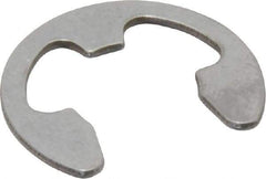 Rotor Clip - 10.06mm Groove Diam, 1/2" Shaft Diam, Passivated Stainless Steel, E Style External Retaining Rings - 0.046" Groove Width, 0.052" Groove Depth, 0.042" Ring Thickness, Grade 15-7 Grade 632 - Industrial Tool & Supply