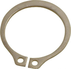 Rotor Clip - 23.88mm Groove Diam, 1" Shaft Diam, Passivated Stainless Steel, Snap External Retaining Rings - 0.046" Groove Width, 0.03" Groove Depth, 0.042" Ring Thickness, Grade 15-7 Grade 632 - Industrial Tool & Supply