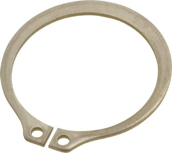 Rotor Clip - 29.87mm Groove Diam, 1-1/4" Shaft Diam, Passivated Stainless Steel, Snap External Retaining Rings - 0.056" Groove Width, 0.037" Groove Depth, 0.05" Ring Thickness, Grade 15-7 Grade 632 - Industrial Tool & Supply