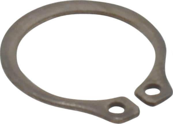 Rotor Clip - 10.46mm Groove Diam, 7/16" Shaft Diam, Passivated Stainless Steel, Snap External Retaining Rings - 0.029" Groove Width, 0.013" Groove Depth, 0.025" Ring Thickness, Grade 15-7 Grade 632 - Industrial Tool & Supply
