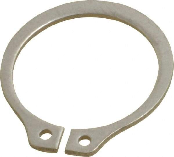 Rotor Clip - 17.88mm Groove Diam, 3/4" Shaft Diam, Passivated Stainless Steel, Snap External Retaining Rings - 0.046" Groove Width, 0.023" Groove Depth, 0.042" Ring Thickness, Grade 15-7 Grade 632 - Industrial Tool & Supply