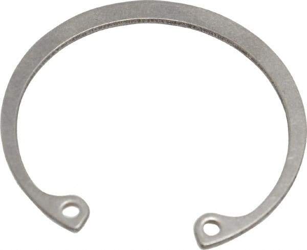 Rotor Clip - 0.05" Thick, Passivated Finish, Stainless Steel Snap Internal Retaining Ring - 0.056" Groove Width, 0.043" Groove Depth, 1.461" Groove Diam, Grade 15-7 Grade 632 - Industrial Tool & Supply