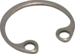 Rotor Clip - 0.015" Thick, Passivated Finish, Stainless Steel Snap Internal Retaining Ring - 0.02" Groove Width, 0.009" Groove Depth, 0.268" Groove Diam, Grade 15-7 Grade 632 - Industrial Tool & Supply