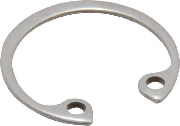 Rotor Clip - 0.035" Thick, Passivated Finish, Stainless Steel Snap Internal Retaining Ring - 0.039" Groove Width, 0.02" Groove Depth, 0.665" Groove Diam, Grade 15-7 Grade 632 - Industrial Tool & Supply