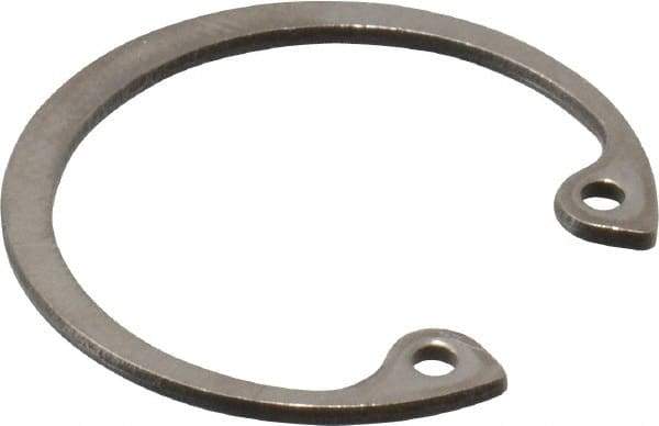 Rotor Clip - 0.042" Thick, Passivated Finish, Stainless Steel Snap Internal Retaining Ring - 0.046" Groove Width, 0.028" Groove Depth, 0.931" Groove Diam, Grade 15-7 Grade 632 - Industrial Tool & Supply