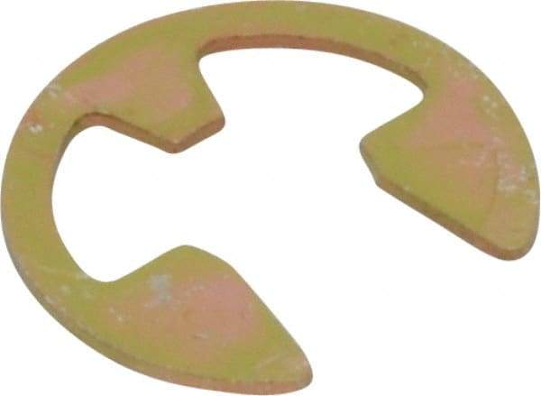 Rotor Clip - 5.33mm Groove Diam, 1/4" Shaft Diam, Cadmium-Plated Steel, E Style External Retaining Rings - 0.029" Groove Width, 0.02" Groove Depth, 0.025" Ring Thickness, Grade 1060-1090 - Industrial Tool & Supply
