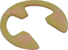 Rotor Clip - 5.33mm Groove Diam, 1/4" Shaft Diam, Cadmium-Plated Steel, E Style External Retaining Rings - 0.029" Groove Width, 0.02" Groove Depth, 0.025" Ring Thickness, Grade 1060-1090 - Industrial Tool & Supply