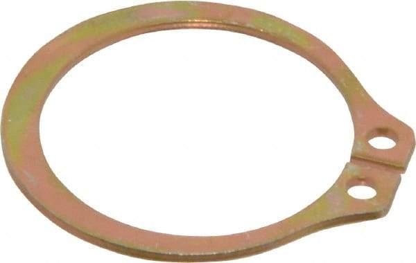 Rotor Clip - 23.88mm Groove Diam, 1" Shaft Diam, Cadmium-Plated Steel, Snap External Retaining Rings - 0.046" Groove Width, 0.03" Groove Depth, 0.042" Ring Thickness, Grade 1060-1090 - Industrial Tool & Supply