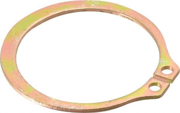Rotor Clip - 41.91mm Groove Diam, 1-3/4" Shaft Diam, Cadmium-Plated Steel, Snap External Retaining Rings - 0.068" Groove Width, 0.05" Groove Depth, 0.062" Ring Thickness, Grade 1060-1090 - Industrial Tool & Supply