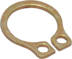 Rotor Clip - 5.84mm Groove Diam, 1/4" Shaft Diam, Cadmium-Plated Steel, Snap External Retaining Rings - 0.029" Groove Width, 0.01" Groove Depth, 0.025" Ring Thickness, Grade 1060-1090 - Industrial Tool & Supply