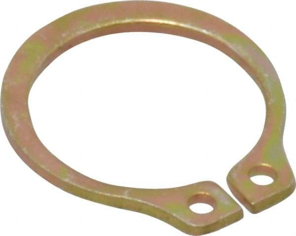 Rotor Clip - 11.89mm Groove Diam, 1/2" Shaft Diam, Cadmium-Plated Steel, Snap External Retaining Rings - 0.039" Groove Width, 0.016" Groove Depth, 0.035" Ring Thickness, Grade 1060-1090 - Industrial Tool & Supply