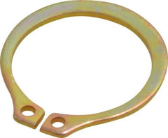 Rotor Clip - 14.94mm Groove Diam, 5/8" Shaft Diam, Cadmium-Plated Steel, Snap External Retaining Rings - 0.039" Groove Width, 0.018" Groove Depth, 0.035" Ring Thickness, Grade 1060-1090 - Industrial Tool & Supply