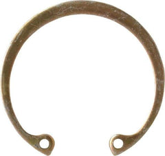 Rotor Clip - 0.05" Thick, Cadmium-Plated Finish, Steel Snap Internal Retaining Ring - 0.056" Groove Width, 0.043" Groove Depth, 1.461" Groove Diam, Grade 1060-1090 - Industrial Tool & Supply