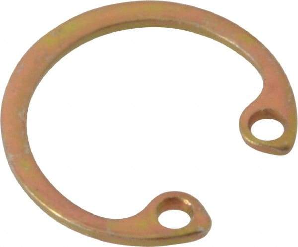 Rotor Clip - 0.025" Thick, Cadmium-Plated Finish, Steel Snap Internal Retaining Ring - 0.029" Groove Width, 0.011" Groove Depth, 0.397" Groove Diam, Grade 1060-1090 - Industrial Tool & Supply