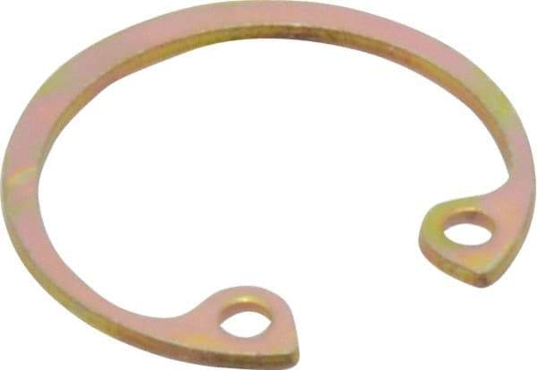 Rotor Clip - 0.035" Thick, Cadmium-Plated Finish, Steel Snap Internal Retaining Ring - 0.039" Groove Width, 0.02" Groove Depth, 0.665" Groove Diam, Grade 1060-1090 - Industrial Tool & Supply
