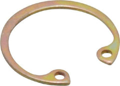 Rotor Clip - 0.035" Thick, Cadmium-Plated Finish, Steel Snap Internal Retaining Ring - 0.039" Groove Width, 0.023" Groove Depth, 0.796" Groove Diam, Grade 1060-1090 - Industrial Tool & Supply