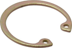 Rotor Clip - 0.042" Thick, Cadmium-Plated Finish, Steel Snap Internal Retaining Ring - 0.046" Groove Width, 0.028" Groove Depth, 0.931" Groove Diam, Grade 1060-1090 - Industrial Tool & Supply