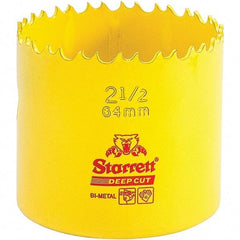 Starrett - 2-1/2" Diam, 2" Cutting Depth, Hole Saw - High Speed Steel Saw, Toothed Edge - Industrial Tool & Supply