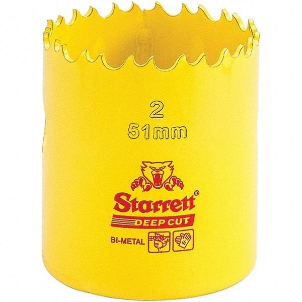 Starrett - 2" Diam, 2" Cutting Depth, Hole Saw - High Speed Steel Saw, Toothed Edge - Industrial Tool & Supply