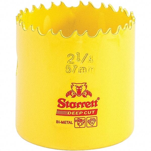 Starrett - 2-1/4" Diam, 2" Cutting Depth, Hole Saw - High Speed Steel Saw, Toothed Edge - Industrial Tool & Supply