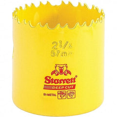 Starrett - 2-1/4" Diam, 2" Cutting Depth, Hole Saw - High Speed Steel Saw, Toothed Edge - Industrial Tool & Supply